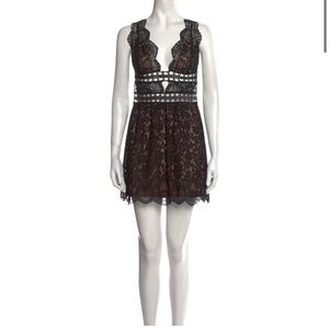 For Love And Lemons Black Lace Mini Dress